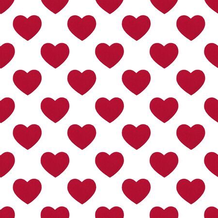 Seamless pattern of red hearts. Love concept. Design for packaging and backgrounds.の写真素材