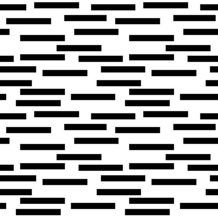 Seamless endless infinity pattern of geometric black rectangle shapes. Drawing for wrapping paper, fabric, wallpaper.の写真素材