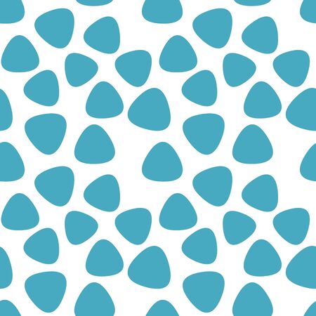 Seamless endless infinity pattern of geometric blue triangle shapes. Drawing for wrapping paper, fabric, wallpaper.の写真素材