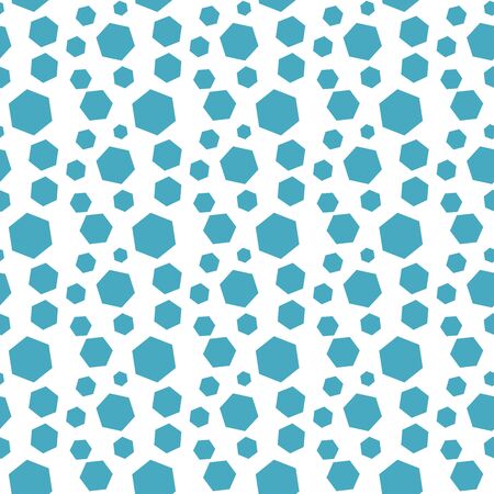 Seamless endless infinity pattern of geometric blue hexagon shapes. Drawing for wrapping paper, fabric, wallpaper.の写真素材