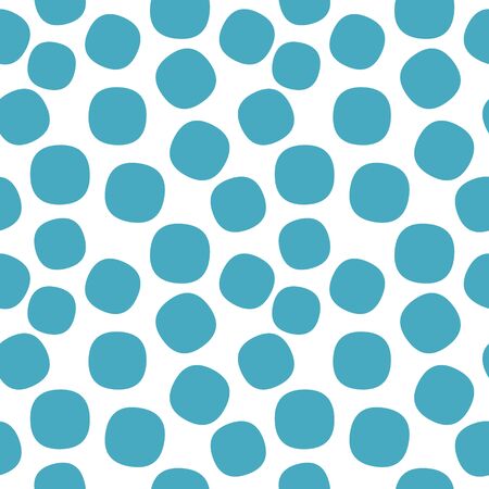 Seamless endless infinity pattern of geometric blue circle shapes. Drawing for wrapping paper, fabric, wallpaper.の写真素材