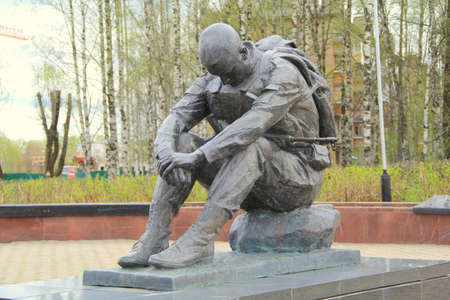 Monument to the soldiers-internationalists who died in the modern wars of the USSR and Russia. A war memorial in Syktyvkar, Russia.のeditorial素材