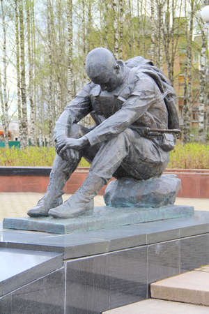 Monument to the soldiers-internationalists who died in the modern wars of the USSR and Russia. A war memorial in Syktyvkar, Russia.のeditorial素材