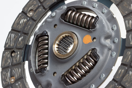 New clutch disc on a white background