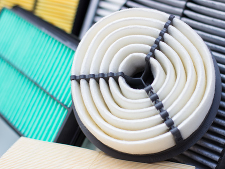 composition of air filters for car engine の写真素材