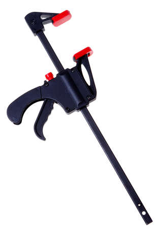 Joiner Clamp (wood tools) isolated on a white background.の写真素材