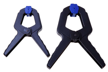 Joiner Clamp (wood tools) isolated on a white background.の写真素材
