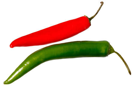 Fresh chilli pepper isolated on white background.の写真素材