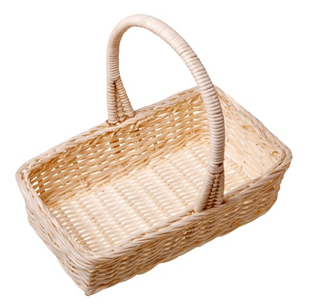 A small basket isolated on white background.の写真素材