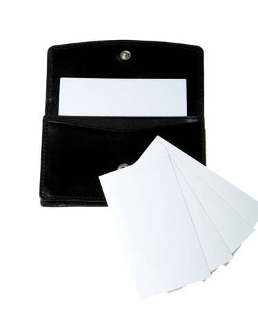 The case for business cards isolated on a white background.の写真素材