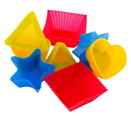 A set of molds for biscuits isolated on a white background.の写真素材