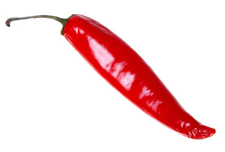 Fresh  chilli pepper isolated on white background.の写真素材