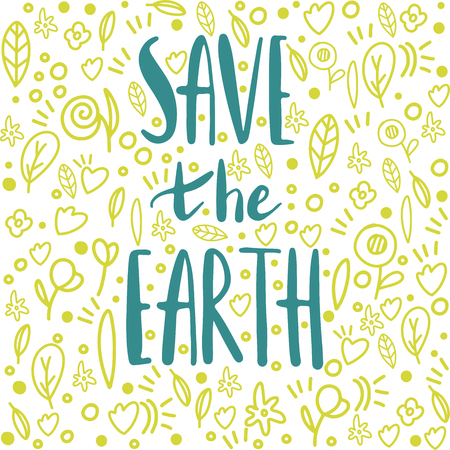 save the earth vectorのイラスト素材