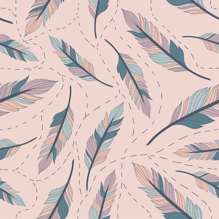 feathers seamless backgroundのイラスト素材