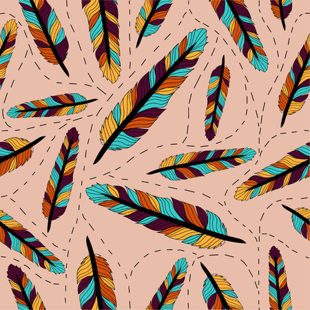 Feathers seamless backgroundのイラスト素材