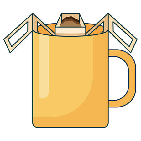Flat icon illustration of coffee brewing method. Vector illustrationのイラスト素材