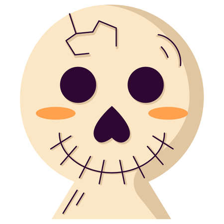 Flat icon illustration of halloween spooky items. Vector illustrationのイラスト素材