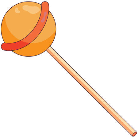 Sweet icon in a flat style, for halloween party or thanksgiving day. Vector illustrationのイラスト素材