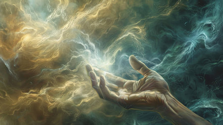 hands of god, conceptual bannerの素材