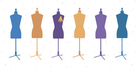 Vector hand drawn flat colorful illustrationのイラスト素材