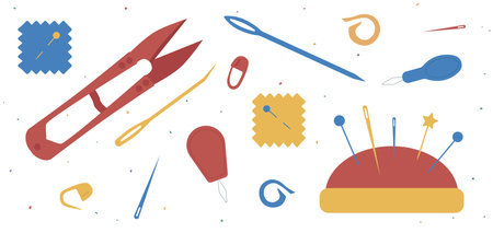 Vector hand drawn flat colorful illustrationのイラスト素材