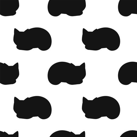 Vector flat hand drawn seamless patternのイラスト素材