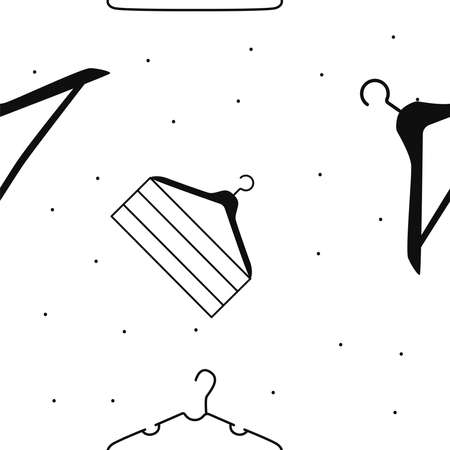 Vector flat hand drawn seamless patternのイラスト素材