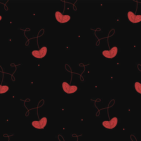 Vector flat hand drawn seamless patternのイラスト素材