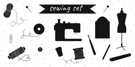 Vector hand drawn silhouette illustrationのイラスト素材