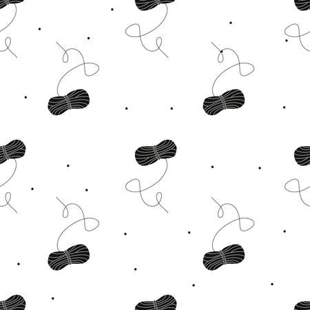 Vector flat hand drawn seamless patternのイラスト素材