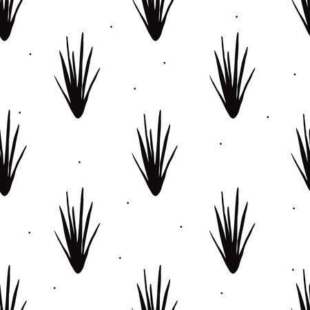 Vector flat hand drawn seamless patternのイラスト素材