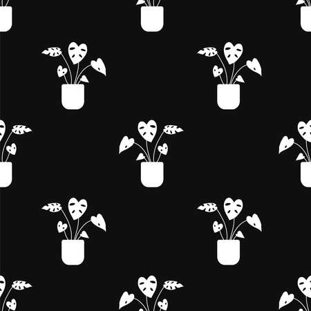 Vector flat hand drawn seamless patternのイラスト素材