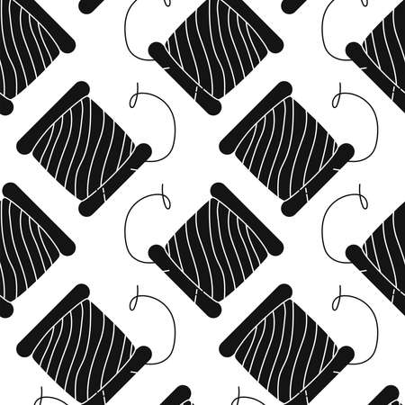 Vector flat hand drawn seamless patternのイラスト素材