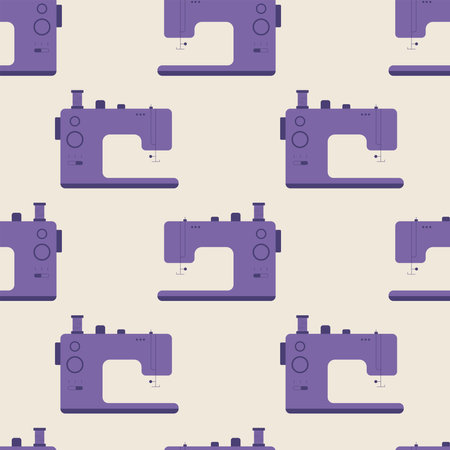 Vector flat hand drawn seamless patternのイラスト素材