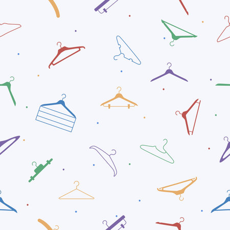 Vector flat hand drawn seamless patternのイラスト素材