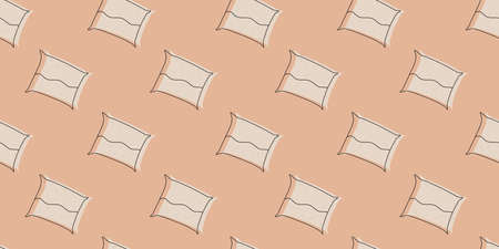 Vector flat hand drawn seamless patternのイラスト素材