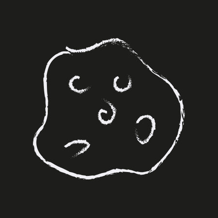 Doodle cosmos illustration in childish style. Hand drawn abstract space comet. Black and white.のイラスト素材
