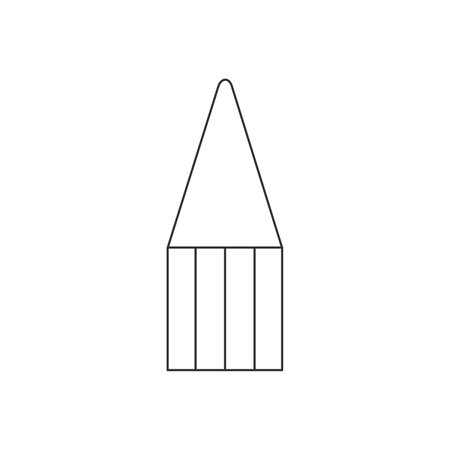 Flat vector illustration in childish style. Hand drawn tennis ball collector.のイラスト素材