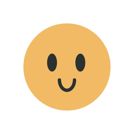 Flat vector illustration in childish style. Hand drawn happy face.のイラスト素材