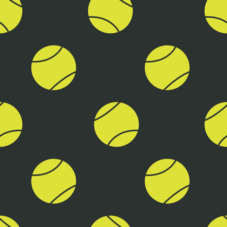 Hand drawn seamless pattern. Tennis ballsのイラスト素材