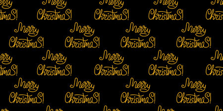 Vector flat hand drawn christmas seamless patternのイラスト素材