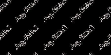 Vector flat hand drawn christmas seamless pattern