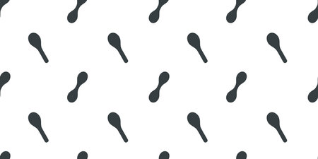 Vector flat hand drawn seamless pattern with maracasのイラスト素材