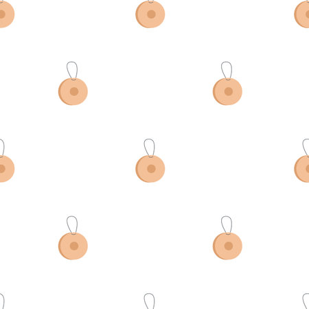 Vector flat hand drawn seamless geometric pattern with castanetのイラスト素材