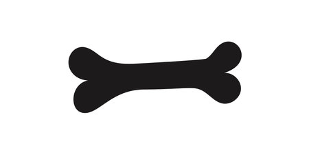 Flat vector silhouette illustration of toy boneのイラスト素材