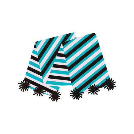 Flat hand drawn vector illustration of a table runner or a scarfのイラスト素材