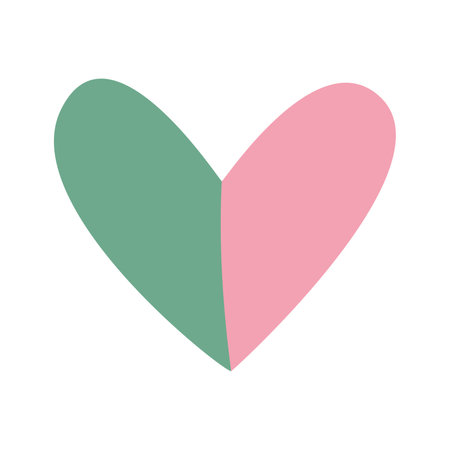 Flat hand drawn vector illustration of heartsのイラスト素材