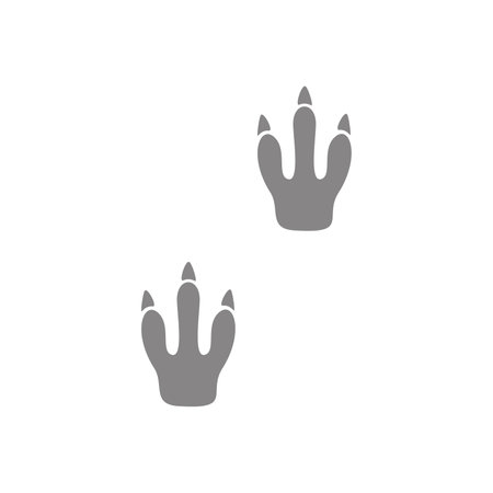 Flat vector silhouette illustration of footstepsのイラスト素材