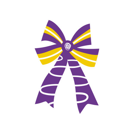 A textured retro bow or ribbon in a flat vector styleのイラスト素材