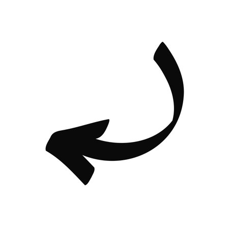 Hand drawn vector doodle arrow isolated on a whiteのイラスト素材
